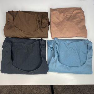 Set of 4 Skims Essential Long Sleeve Bodysuits - Size L/XL